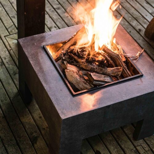 Square Firebowl & Console Granite Effect Finish