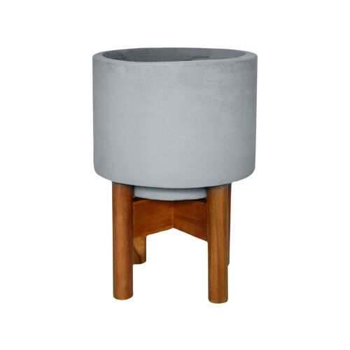 Vigo Planter with Wooden Stand