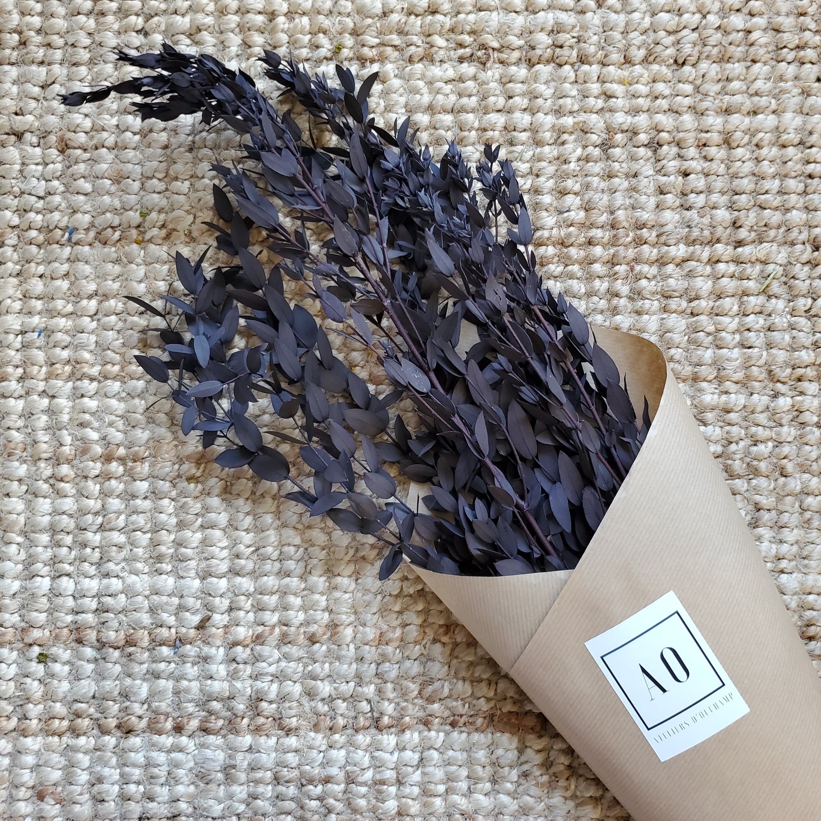 Mazzo di Eucalyptus Parvifolia stabilizzato - Nero