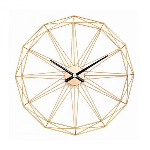 Reloj de pared decorativo geométrico dorado THINIA HOME