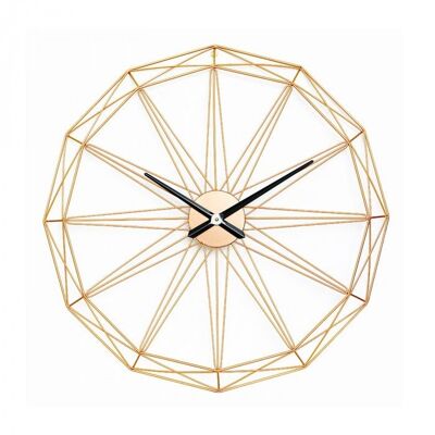 Reloj de pared decorativo geométrico dorado THINIA HOME