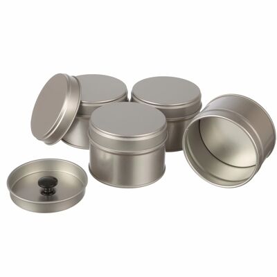 tarro de especias hermético a los aromas/tarro de almacenamiento con tapa protectora de aromas, apilable de metal para 35 g de especias en polvo | 4,5 x 6,3 cm (alto,ø) | también ideal como carrito de té