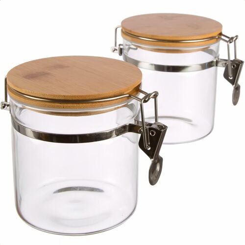 Buy wholesale 600ML borosilicate glass storage jar/jar with swing