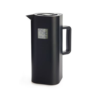 Digital thermos, 1.0 L, black, stainless steel, 1xCR2032