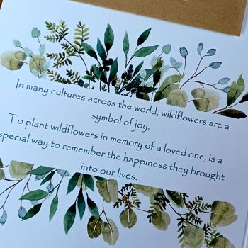 Carte de vœux avec un cadeau de graines - plus profonde sympathie 4