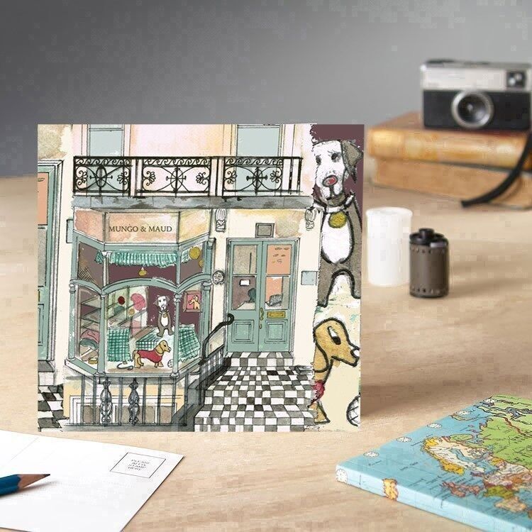 Biglietto d'auguri per la boutique del cane