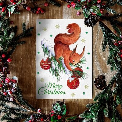 Cartolina di Natale con un regalo di semi: fai crescere il tuo albero di Natale
