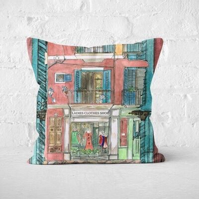 Ladies Clothes Shop Cushion