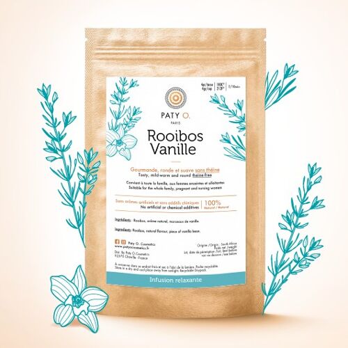 ROOIBOS VANILLE - Sans théine - convient aux femmes enceintes/ allaitantes et aux enfants