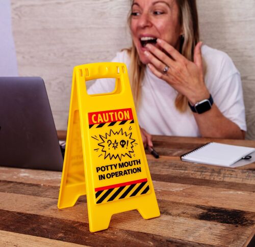 Desk Warning Sign - Potty Mouth