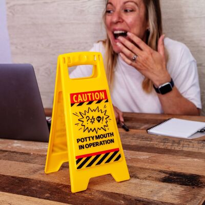 Desk Warning Sign - Potty Mouth