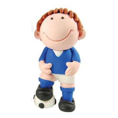 Cake Toppers Résine Footballeur Bleu Vrac