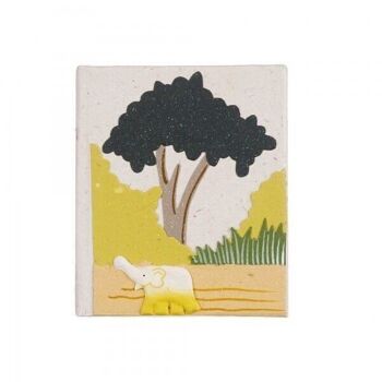 Petit Carnet de Notes Coloré en Bouse d&#39;Eléphant - Naturel 4