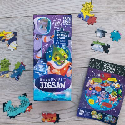 Spazio esterno: puzzle reversibili educativi per bambini