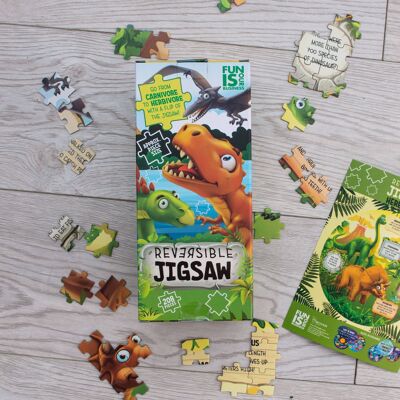 Dinosauri: puzzle reversibili educativi per bambini