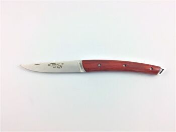 Couteau de poche Le Thiers Pote plein manche 12 cm - Bois de Rose 1