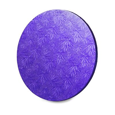 Tambour à Gâteau Rond Emballé Individuellement Violet 10po