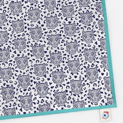 Kitchen towel - Le Grrrminet White - Turquoise