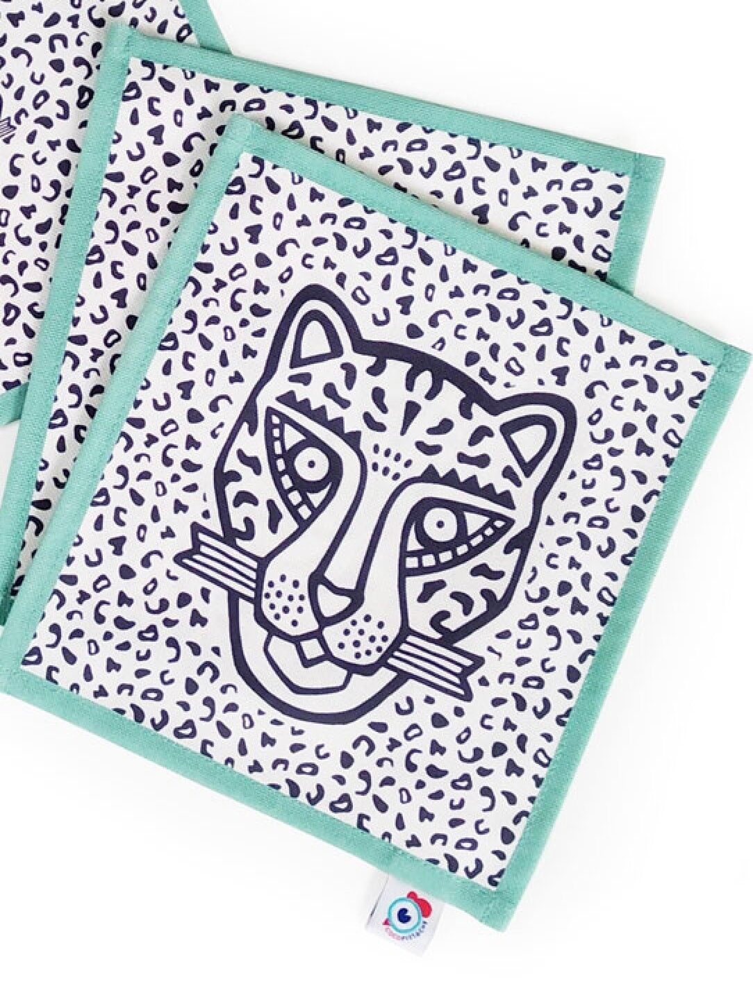 Cocktail-Aperitif-Serviette - La p'tite Grrrosminette - Türkis