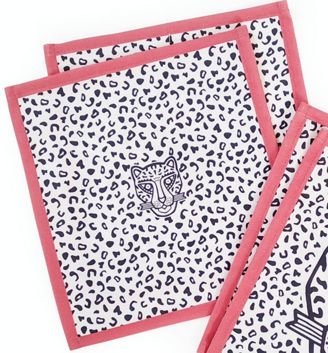 Cocktail-Aperitif-Serviette - La p'tite Grrrminette - Pink