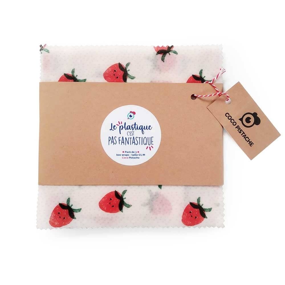 BEE WRAP hecho en Francia, tamaño M 27x27 cm / 7 patrones para elegir