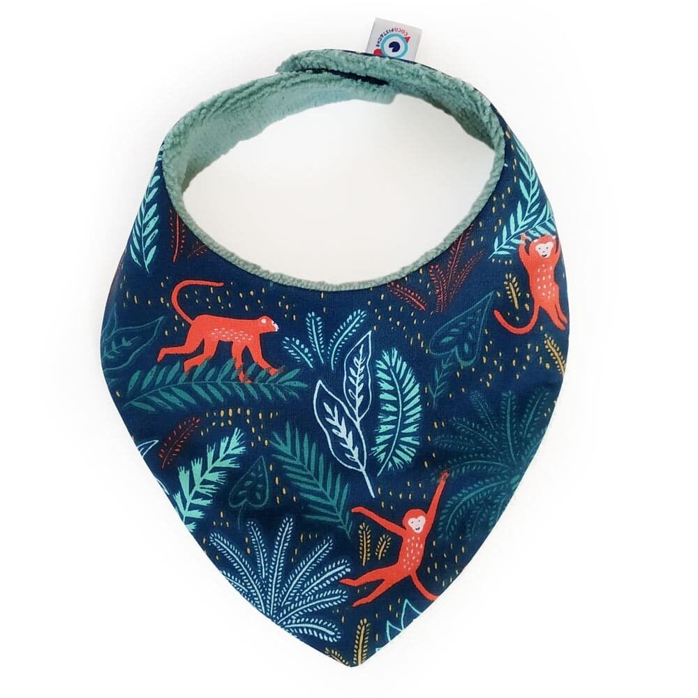 Scrunchie lila blaue Haare mit Blumen handgefertigter OEKO-TEX-zertifizierter Stoff