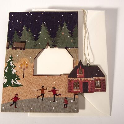 Red house - greeting card