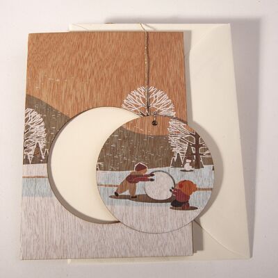 Snowman - greeting card