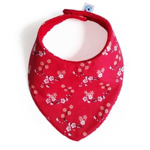 BAVOIR bandana noel bébé naissance fille garçon coton éponge de bambou fleurs rouge 0-9mois