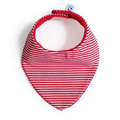 BIB Bandana natalizia bimba nascita bimba cotone spugna bambù marinaio rosso 0-9 mesi