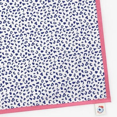 Cotton kitchen towel - L&#39;Élégrrrant savane 43 x 63 cm - Pink