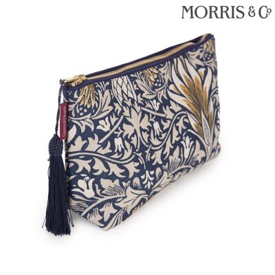 Designer Wash Bag in William Morris Eye Bright Teal