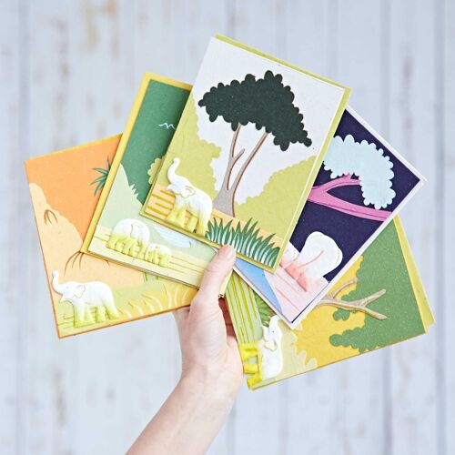 Colourful Elephant Dung Card Blank Greeting Card