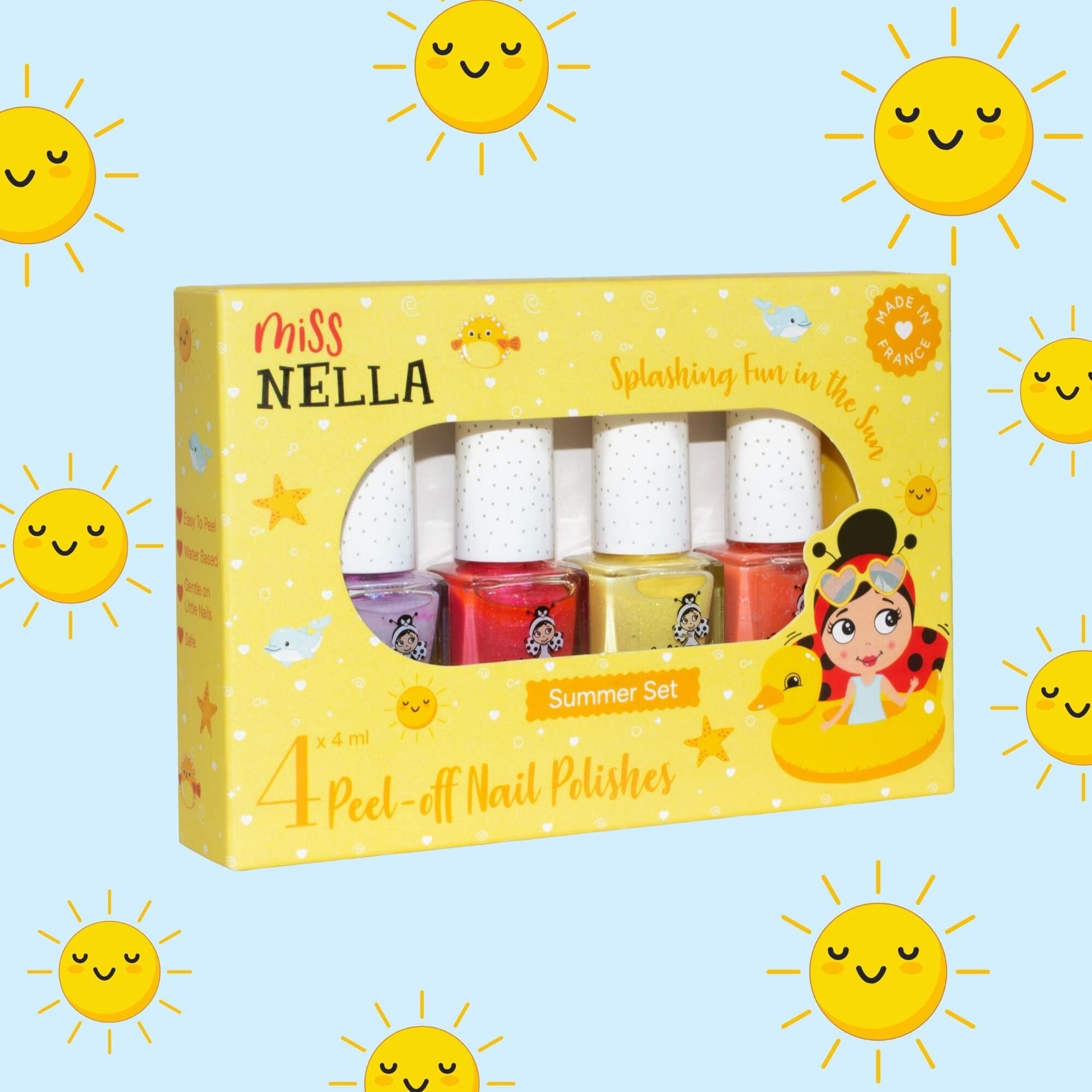 Sommerkollektion Packung mit 4 Nagellacken