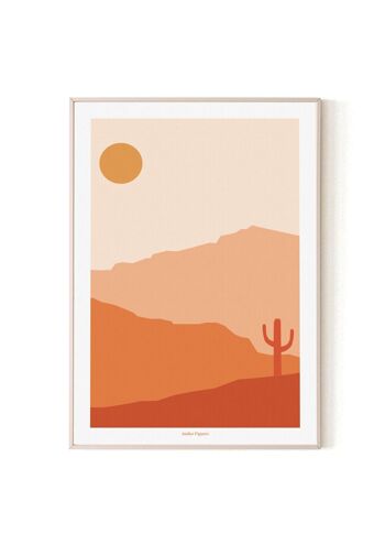 Figure désertique, orange 1