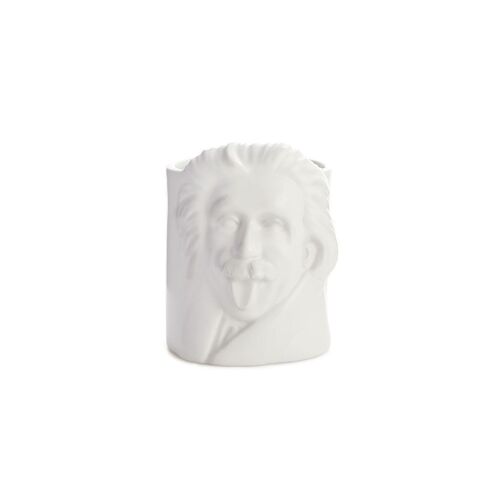 Portalápices,Albert Einstein,blanco,cerámica