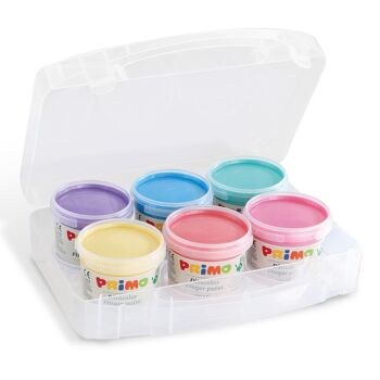 Peinture au doigt Couleurs nacrées 6 couleurs, 100 gr 1