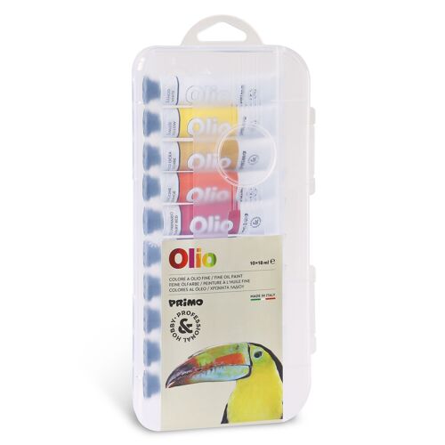 Oil paint and water-soluble oil pastels, 10 colours 18 ml
