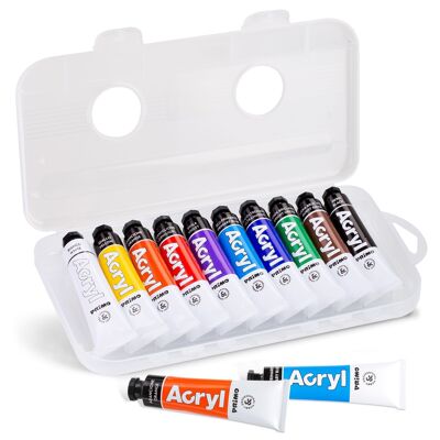 Fine Acrylic Paint 10 colours 18 ml