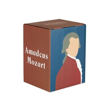 Porte-crayons, Amadeus Mozart, blanc, céramique 2