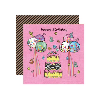 Handmade Cake Birthday Greetings Card