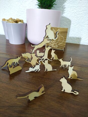 Stack the Cats, Stack and Balance Kitten Jouet miniature, Cadeau pour les amoureux des chats 6