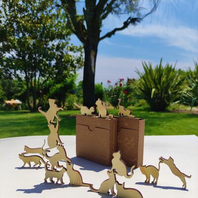 Stack the Cats, Stack and Balance Kitten Juguete en miniatura, regalo para los amantes de los gatos
