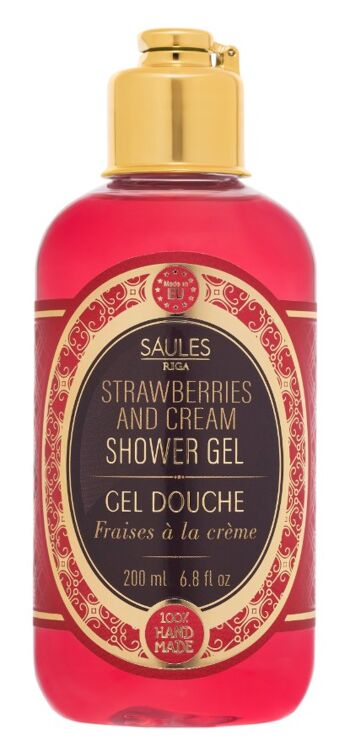 Saules Fabrika Gel douche fraises à la crème 200 ml