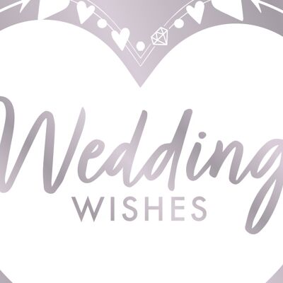 Banner de lámina de deseos de boda