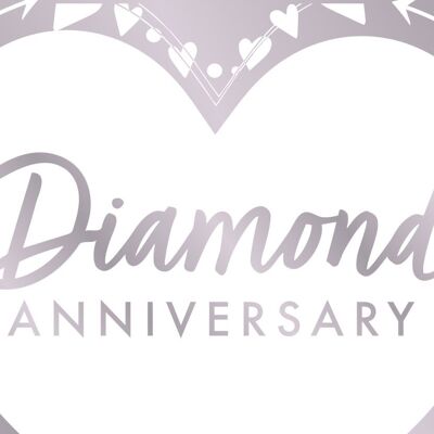 Banner de lámina de aniversario de diamante