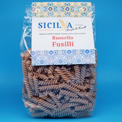 Wholemeal Fusilli Russello Pasta - Made in Italy (Sicily)