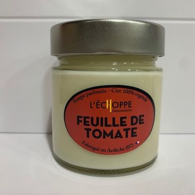 BOUGIE PARFUMEE CIRE 100 % VEGETALE SOJA 180 G FEUILLE DE TOMATE