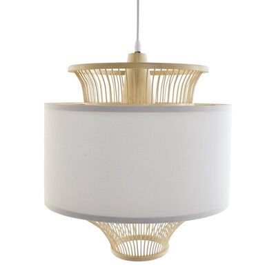 BAMBOO POLYESTER CEILING LAMP 40X40X52 WHITE LA178737