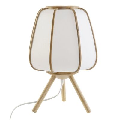 LAMPADA DA TAVOLO BAMBOO POLIESTERE 23X23X35 NATURALE LA178741